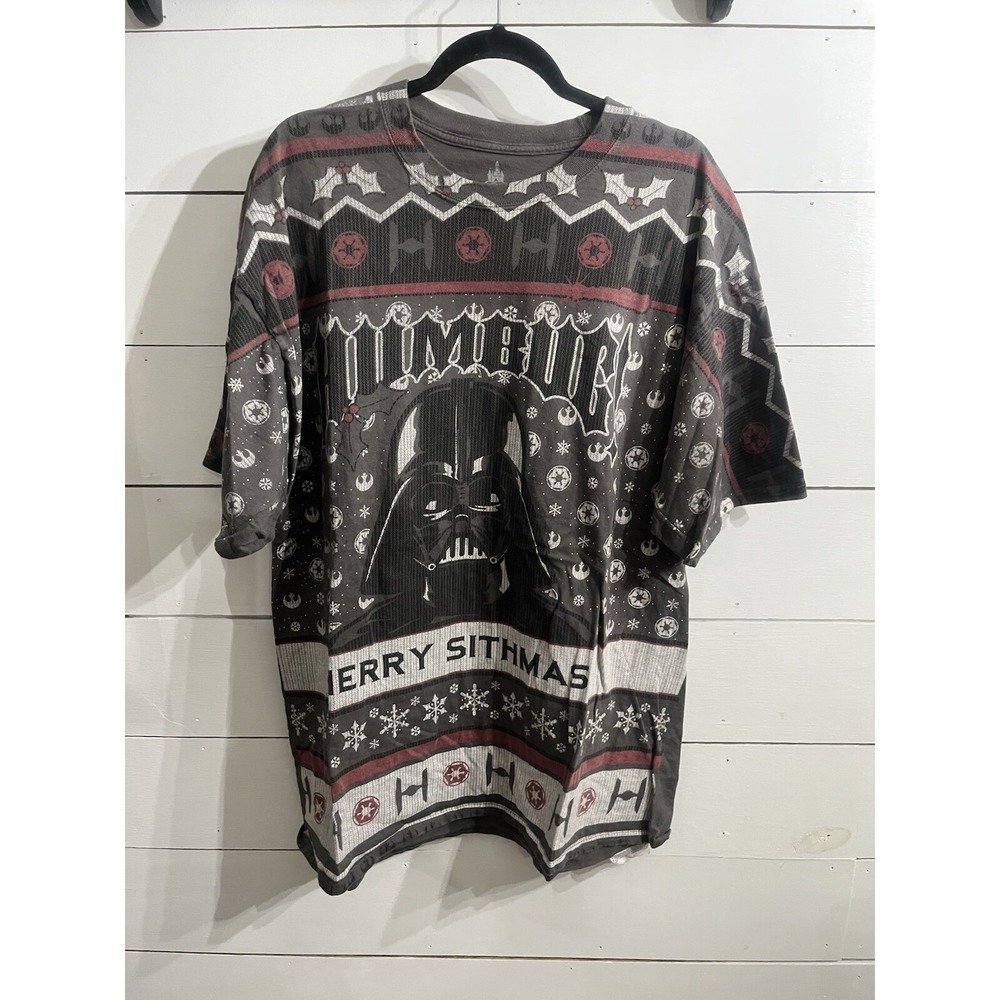 Disney Parks Star Wars Darth‎ Vader Merry Christmas Ugly Sweater T-Shirt 2XL